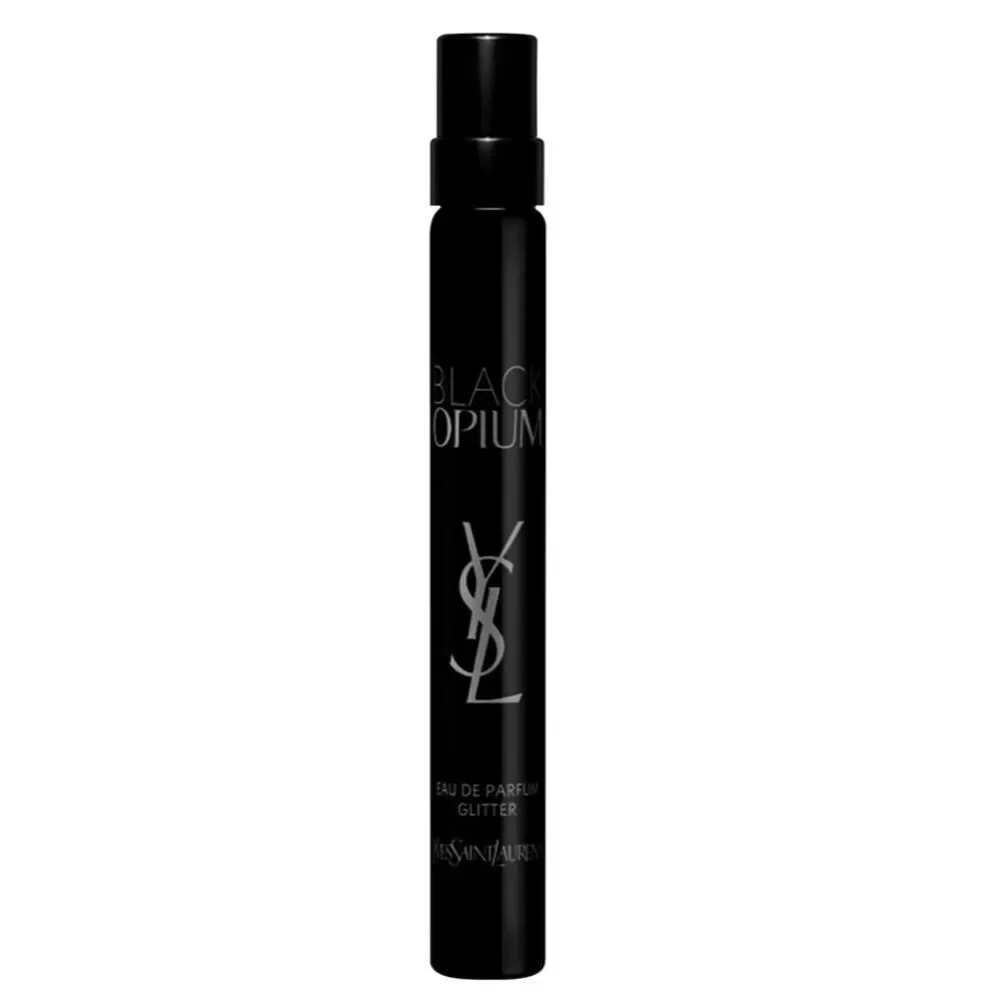 YSL Black Opium EDP Glitter Travel Spray with Marshmallow & Coffee 0.33oz - Picture 2 of 5